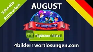 Tägliches Rätsel 🇩🇪 August 2023 4 Bilder 1 Wort ❤️ Es wird laut! Antworten!