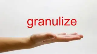 How to Pronounce granulize - American English