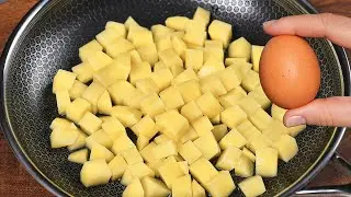 Just add eggs to potatoes! Only a few ingredients! Simple and delicious potato breakfast recipe!
