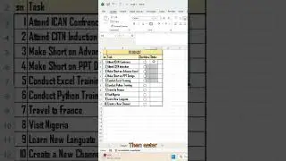 How to create Excel Checkboxes, To Do List, Attendance Sheet, Checklist in Excel. #howto #excel