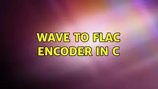 WAVE to FLAC encoder in C