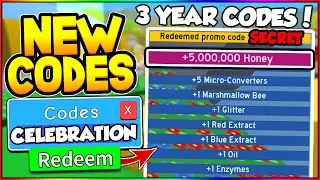 Bee Swarm Simulator 3 YEAR 5 MILLION HONEY CODES! All New Bee Swarm Simulator Codes!