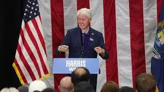 Bill Clinton addresses Israel–Hamas war at Kamala Harris rally in Michigan