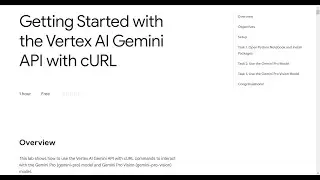 Getting Started with the Vertex AI Gemini API with cURL Qwiklab #vertex #gemini #ai