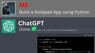 Build Notepad App using ChatGPT in 1 minute  #openai #chatgpt