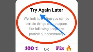 Instagram try again later problem || try again later Instagram problem || Fix 🔥