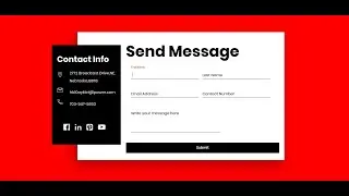 How To Create a Impressive Contact Us Section Html & Pure CSS| Floating Placeholder CSS
