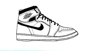 How to Draw an Air Jordan Shoe