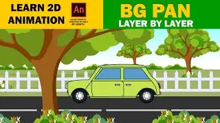 CARTOON BG PAN| BACKGROUND PAN|how to create bg pan in adobe animate|2d tutorial by sarath