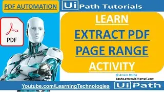 UiPath Tutorial || Day 60 : Extract PDF Page Range Activity || PDF Automation