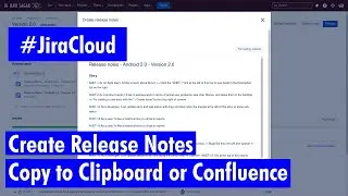 Jira Cloud - Create release notes easily