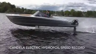 Candela electric hydrofoil speed record