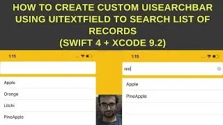 Swift Tutorial - How to create Custom UISearchBar using UITextField to search list of records