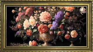 Flower Vase Painting | 10 Hours Framed Painting | TV Wallpaper