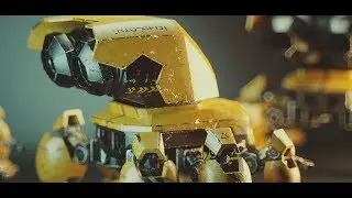 Cinema 4D/Substance Painter/ Octane render robot preview