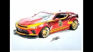 🚗 Chevrolet Camaro SS V8 Revestido Como Homem de Ferro