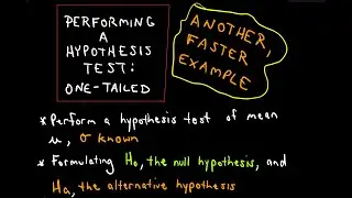 ❖ Hypothesis Test : 'Performing a Full Hypothesis Test, Ex 2' ❖