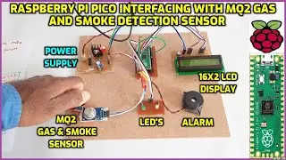 Raspberry Pi Pico Interfacing with MQ2 Gas and Smoke Detection Sensor