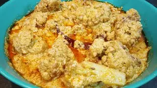 Fulkopir Rezala Cauliflower Rezala Durga Puja Special Recipe সম্পুর্ন নিরামিষ ফুলকপির রেজালা