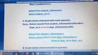 BASIC SQL DELETE STATEMENTS