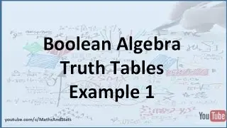 Boolean Expression Represented as a Truth Table Example 1