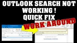 Work Around Outlook Search not working in windows. Please watch previous video before watching  this