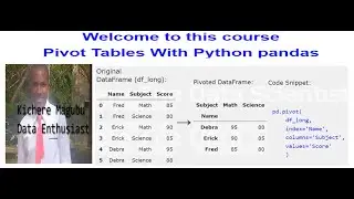 Pivot Tables With Python pandas Full course