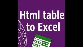 Html table to Excel