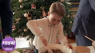 Prince George Makes Christmas Pudding with Queen Elizabeth