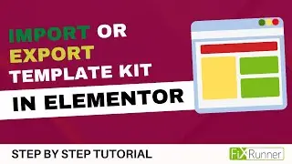 How To Import Export Template Kit In Elementor