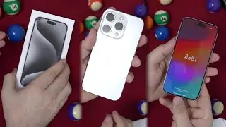 iphone 15 pro white titanium unboxing & hands on⚡⚡⚡