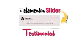 🔴Create A Free Responsive Testimonial Elementor Slider In Elementor WordPress