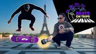 Making a Beat with Skateboard Sounds in Paris | Beats on Trips