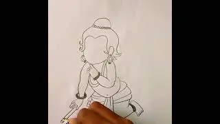 krishna bhagwan easy pancil drawing #education #shorts #drawing #youtubeshorts #shortsfeed #viral