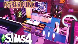 ⚡CYBERPUNK Tiny Home Build ⚡ Sims 4 Tiny House Cyberpunk Aesthetic Build / Real Time Home Build