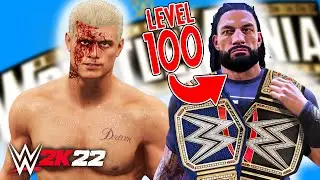 WWE 2K22: Can Cody Rhodes beat LEVEL 100 Roman Reigns? (Modded Gameplay)