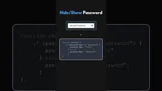 Hide /Show Password using Javascript