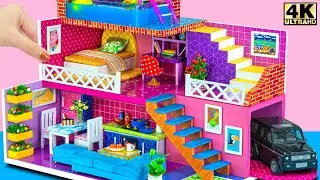 Build Three Storey Mansion House with Rooftop Pool and Garage ❤️ DIY Miniature Cardboard House 