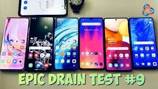 Mi 10 Pro vs S20 Ultra vs Mi 10 vs Realme X2 Pro vs Galaxy A71 vs Mi 9T Pro - EPIC Drain Test #9