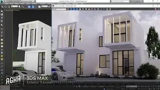 3DS Max Modern Exterior Design Vray Modeling Light Photoshop