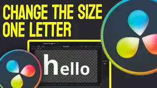 How To Change The Size One Letter At A Time In Davinci Resolve!