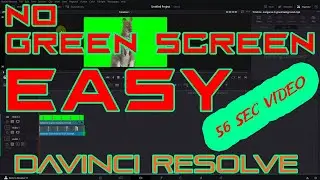 [DAVINCI RESOLVE] Remove Green Screen (Background) : Fast, Best, Easy Way Removal - NO FUSION