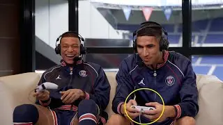 Famous Footballer Playing FIFA ft. Mbappe, Hakimi, Messi |HD