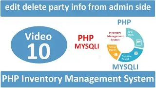 how to edit and delete party info from admin side in php IMS