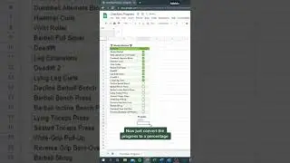 checklist progress in GSheets 
