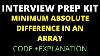 Minimum Absolute Difference in an Array Hackerrank Solution