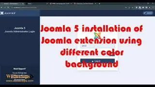 Joomla 5 installation of Joomla extension using different color background