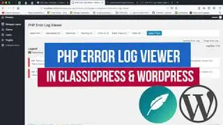 PHP Error Log viewer plugin - Fix server Error Log issues ClassicPress Plugins & Themes