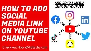 how to add social media link on youtube channel