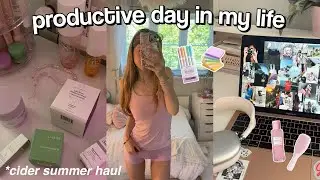 PRODUCTIVE DAY IN MY LIFE *cider summer haul + revision days ✨💐